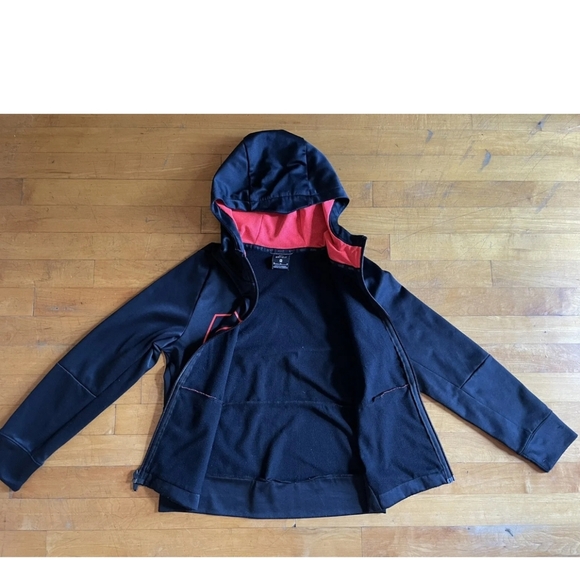 Nike Dri-FIT Youth Size Medium Activewear Jacket Black & Red - Picture 9 of 11